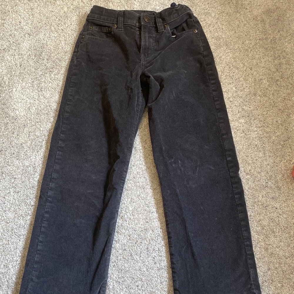 Jcrew black corduroy stretch pants boys size 7
